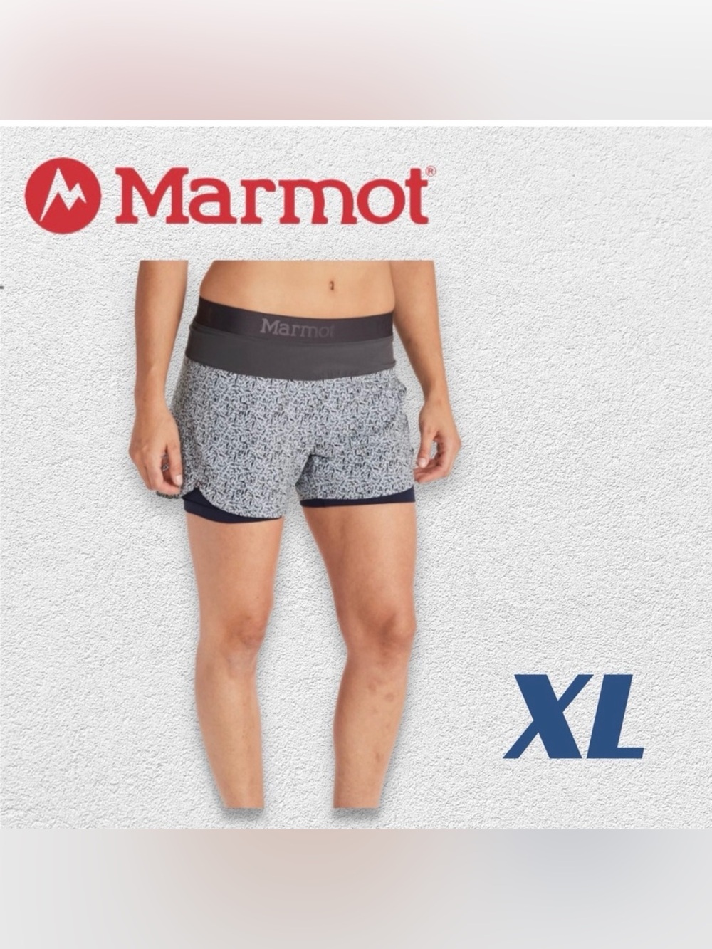 ✨HP✨🇺🇸👍GUC MARMOT | XL | Gray & White Lightweight outdoor active Pulse Shorts